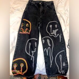 Smiley face jeans